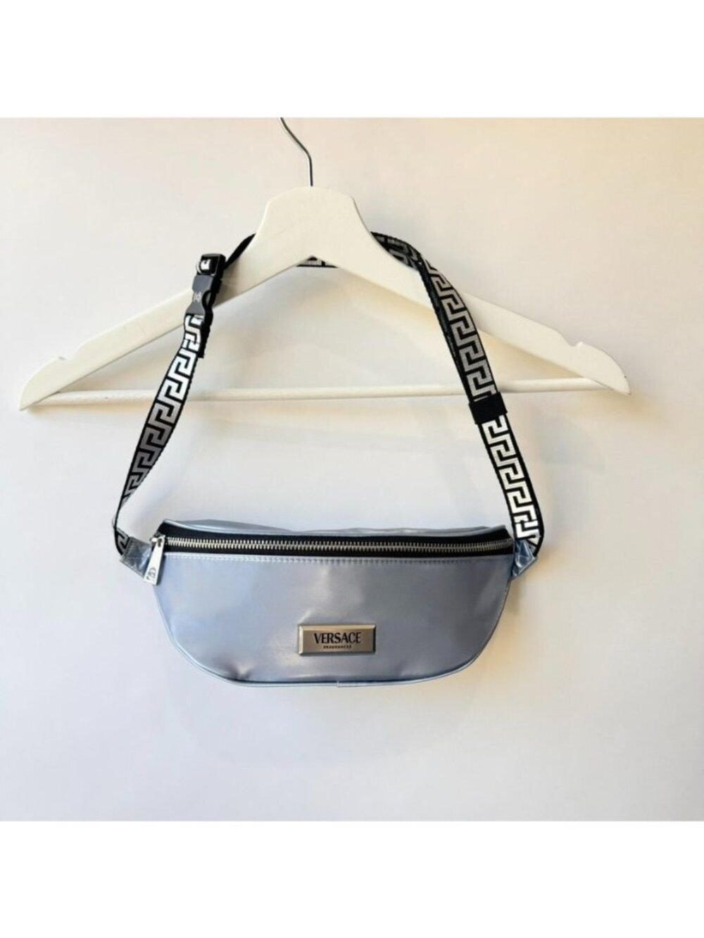 Versace Fragrances Belt Bag Crossbody Silver